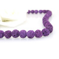 Fashionable Gemstone Jewelry Making Accessory Size 6-16mm Purple Lava Stone Natural